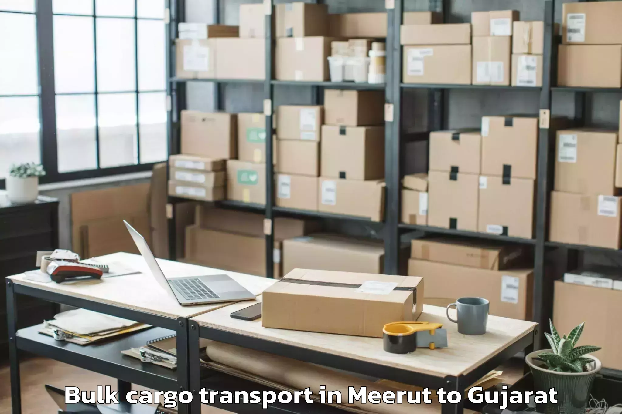 Meerut to Lodhika Bulk Cargo Transport